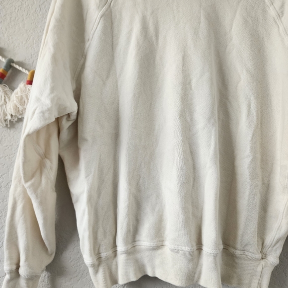 The Great. The College Sweatshirt Sailboat Palm Graphic Crewneck Washed White S - Picture 10 of 12